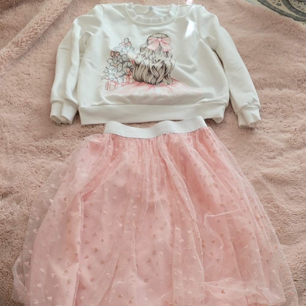 Amazon Kids Pink Tulle Skirt Set